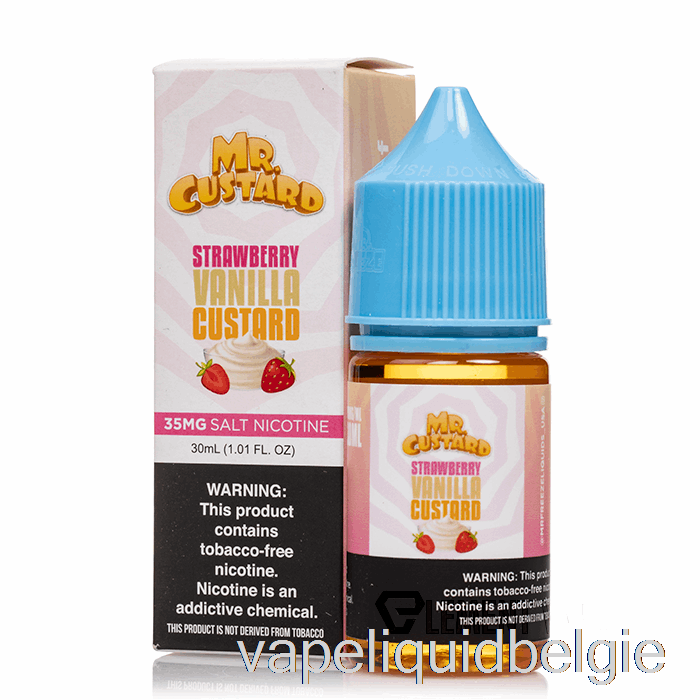 Vape Vloeibare Aardbei-vanillevla - Mr Custardzouten - 30 Ml 35 Mg